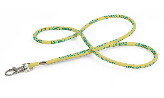Shoelace mit Logowebung Dieses ansprechende Shoelace-Lanyard hat eine Breite von 5 mm und ist aus Polyester. Klassisch bestückt mit einer Metallmanschette und einem Sec-Lock.