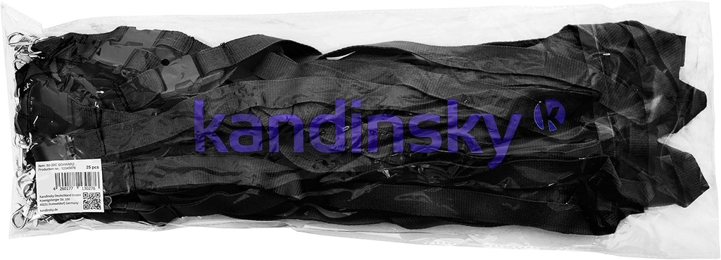 20mm Schlüsselbänder mit Clip-Lock (25 Stück)