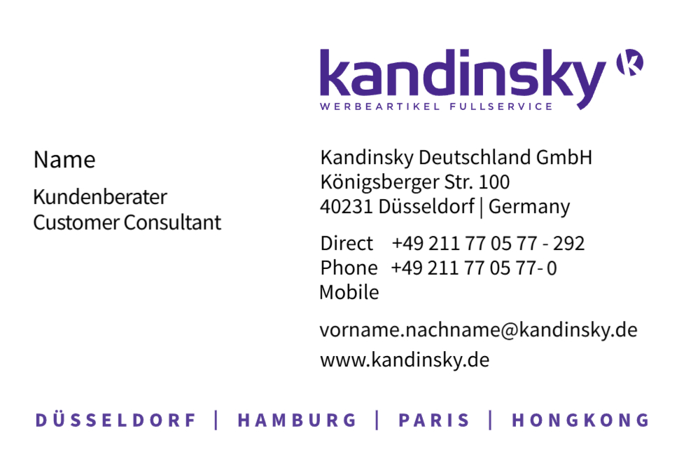 Visitenkarte Kandinsky