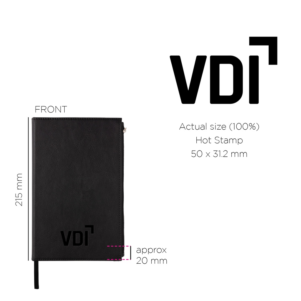 VDI A5-Notizbuch mit Reißverschluss-Tasche
VDI-0107_SP