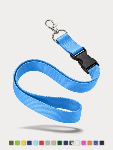 [LY-0005-25c] 25mm Schlüsselbänder mit Clip-Lock (25 Stück)